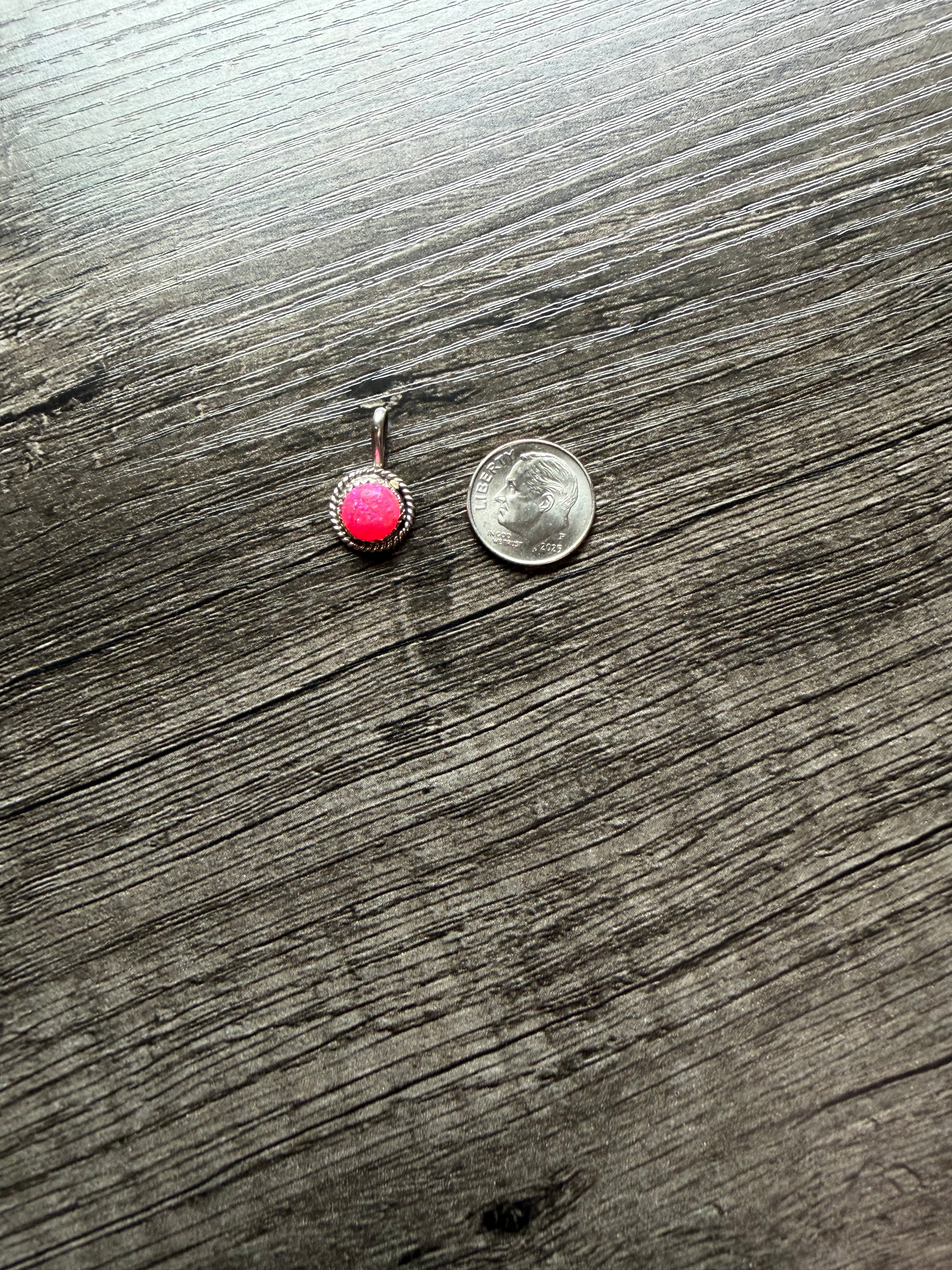 Hot Pink Opal Pendant