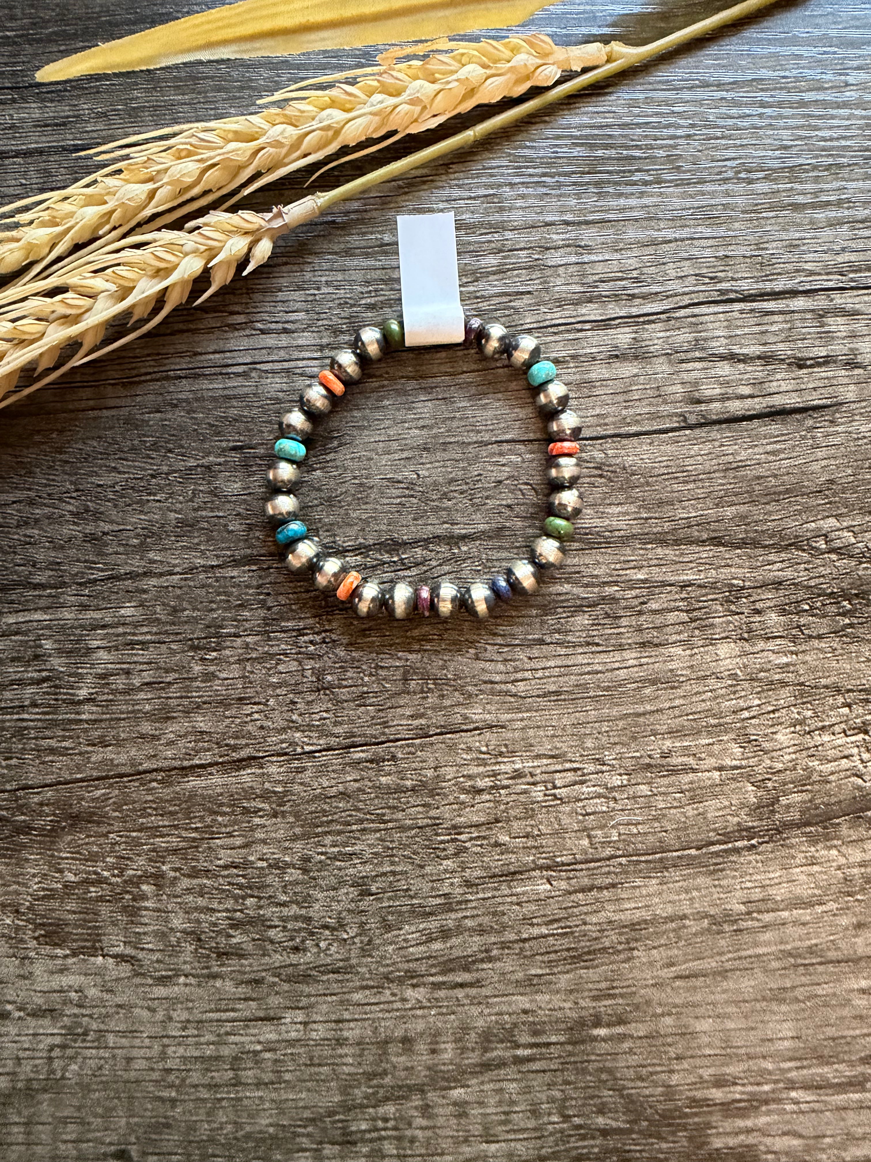 6MM Pearl/Multi Stone bracelet