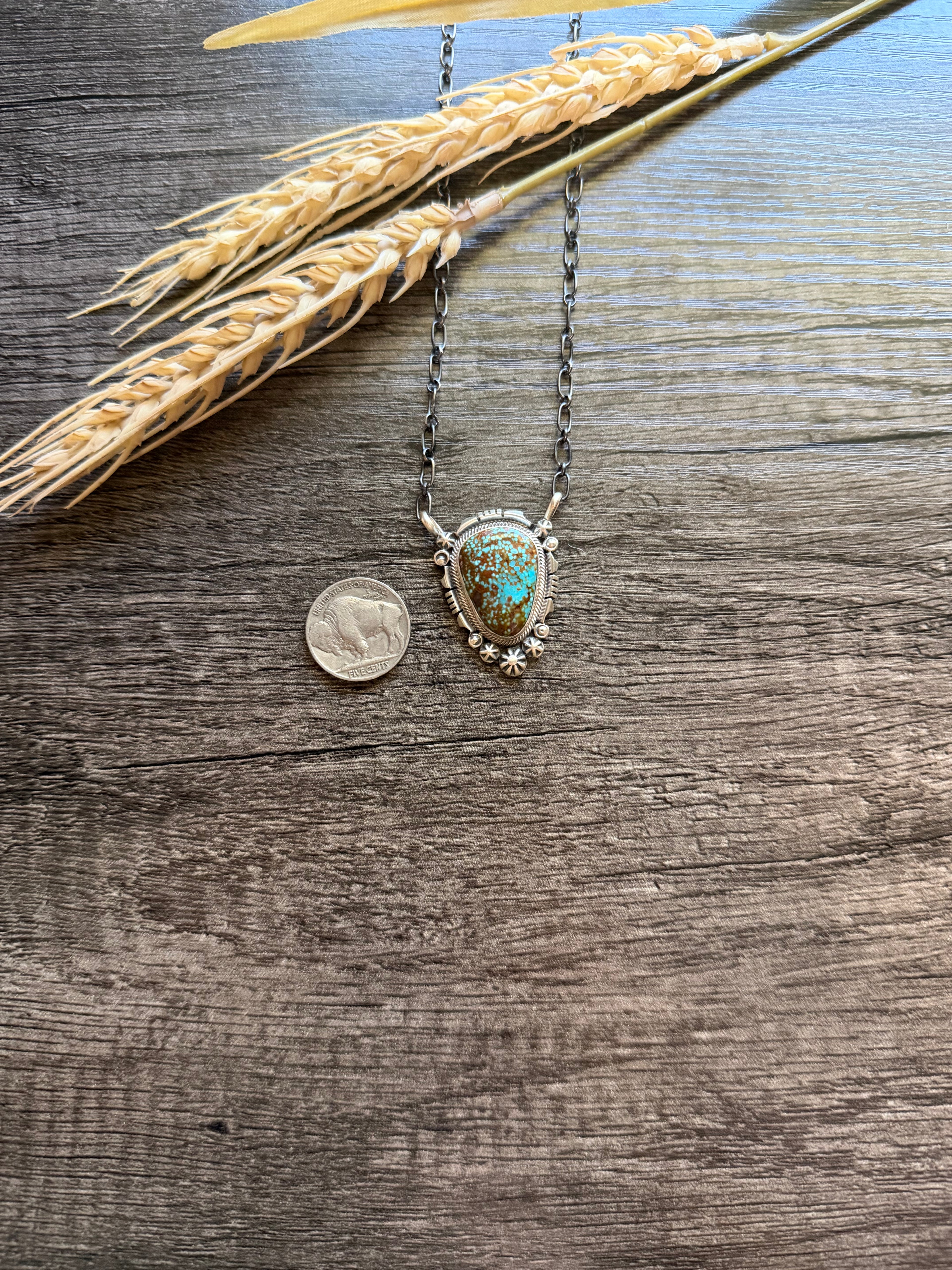 Mine #8 Teardrop Necklace