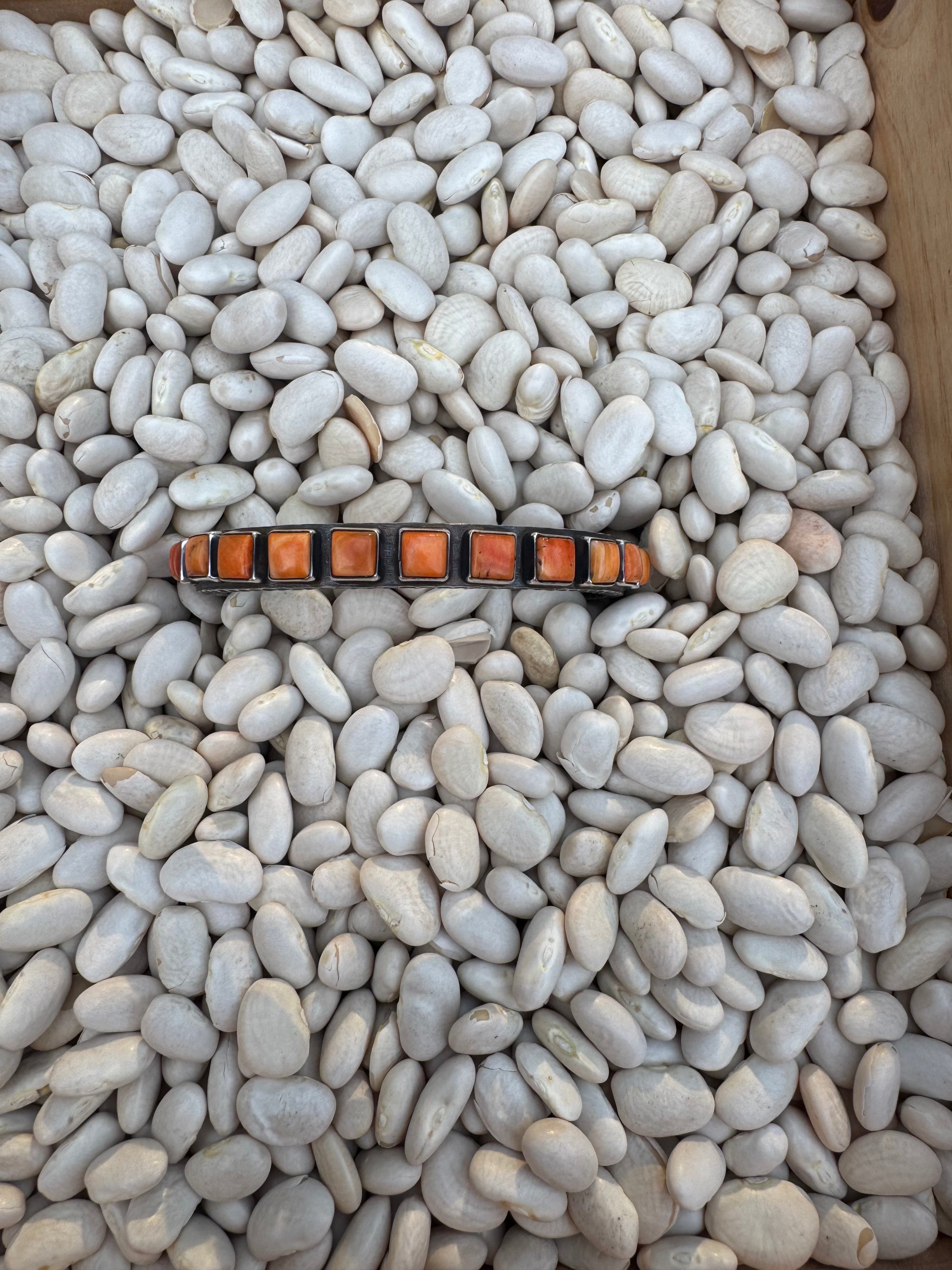 Thick Orange Spiny Row Cuff