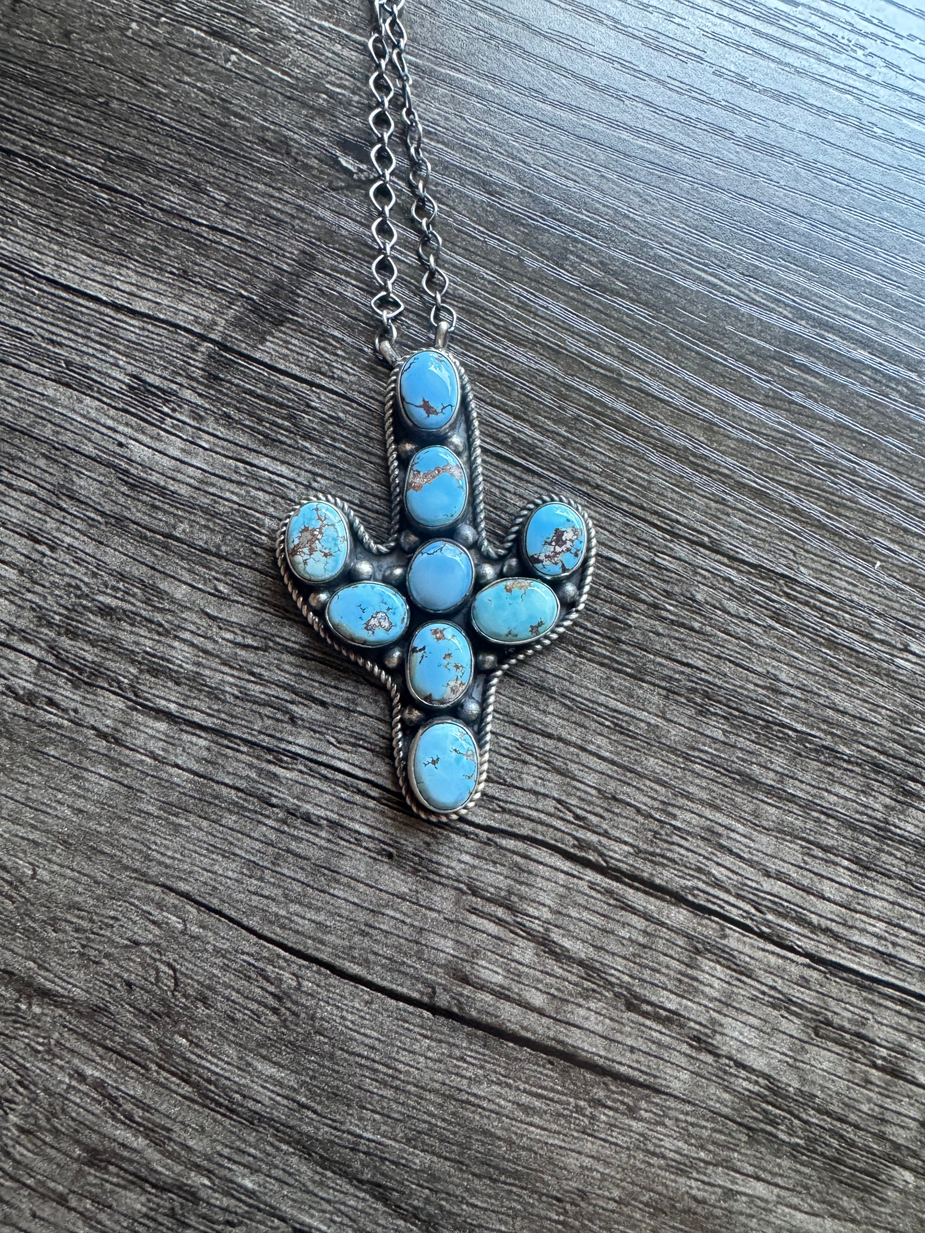 Golden Hills Cactus Necklace