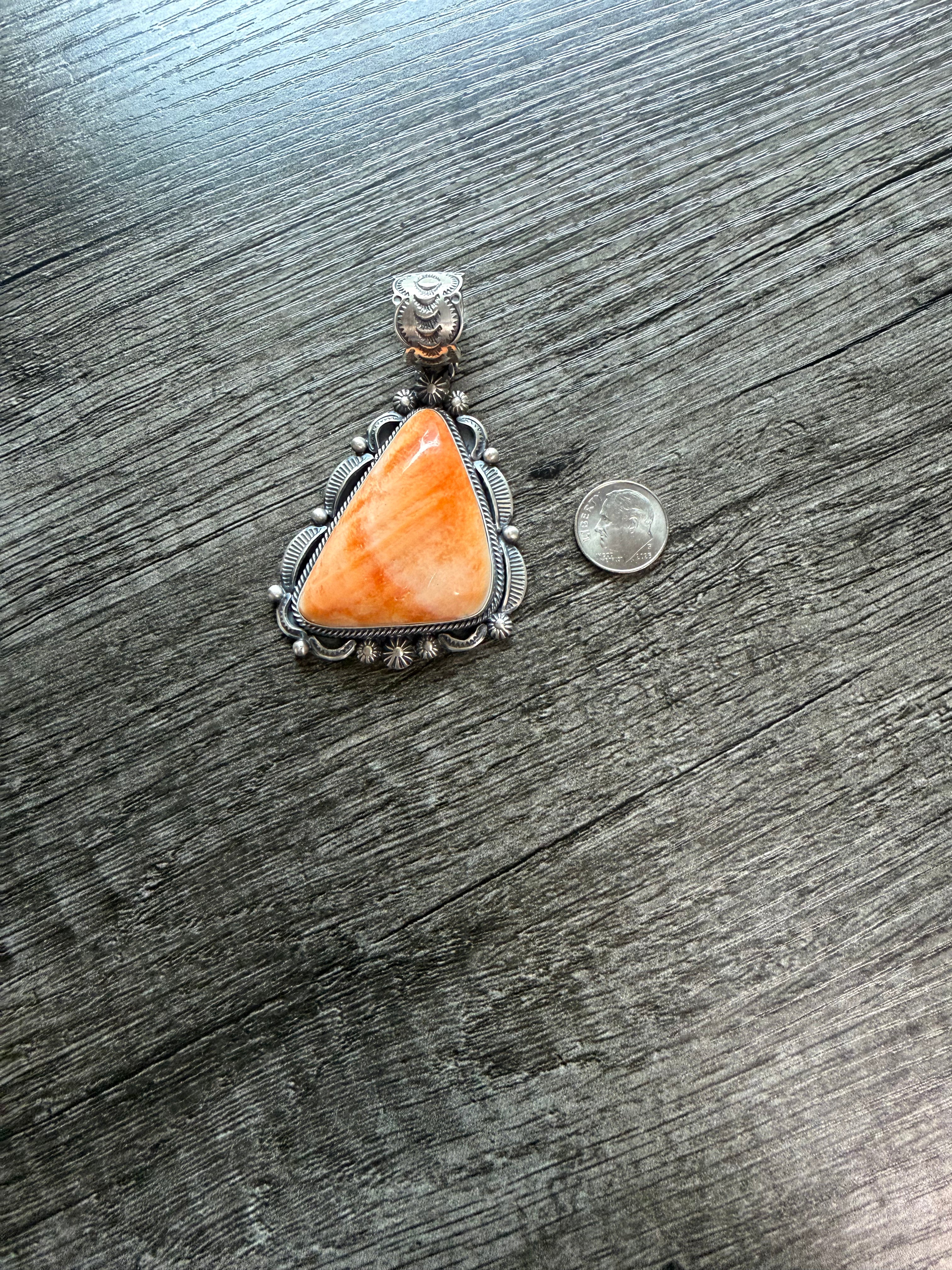 Massive Orange Spiny Pendant