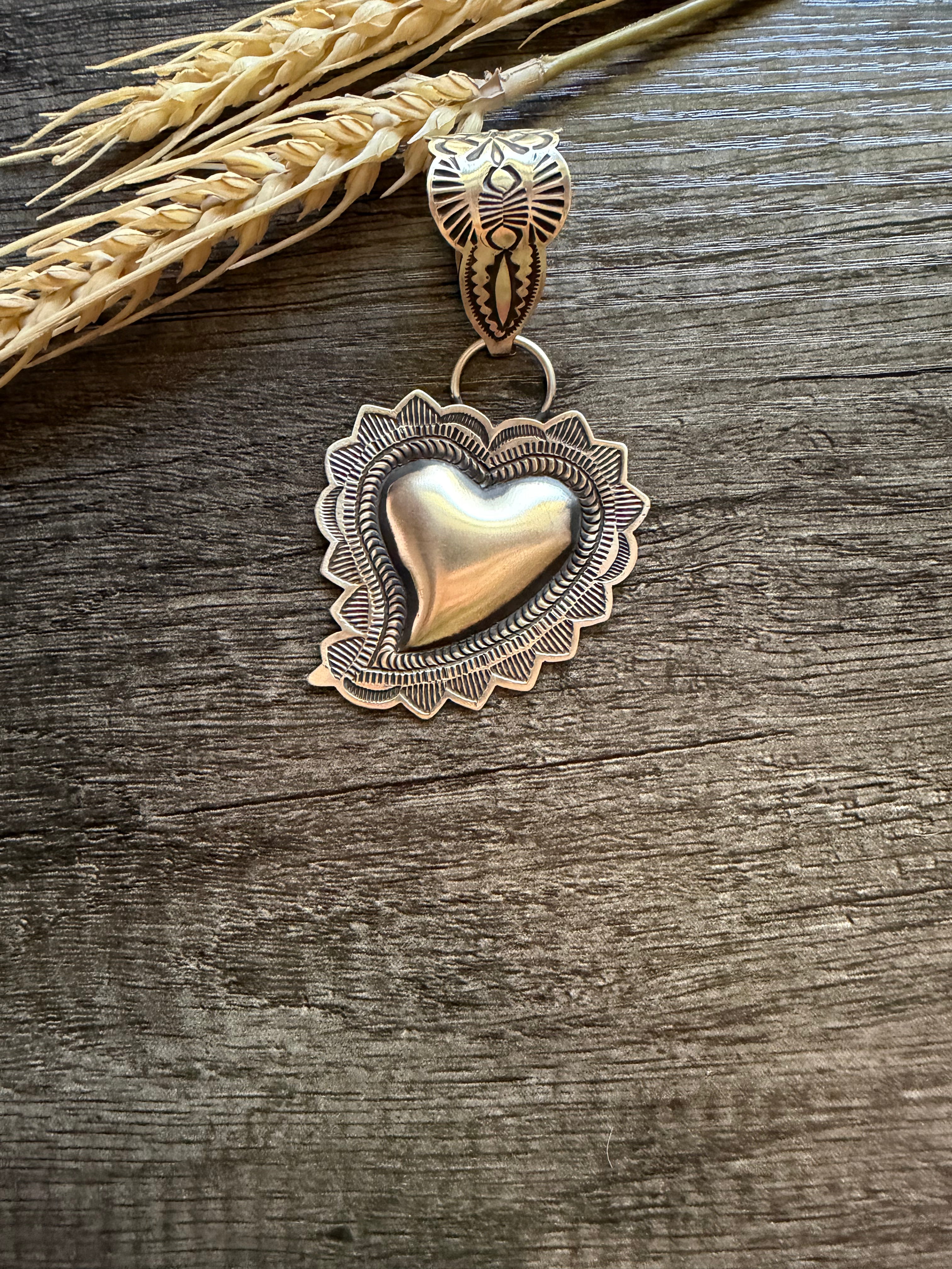 Concho Heart Pendant (#3)