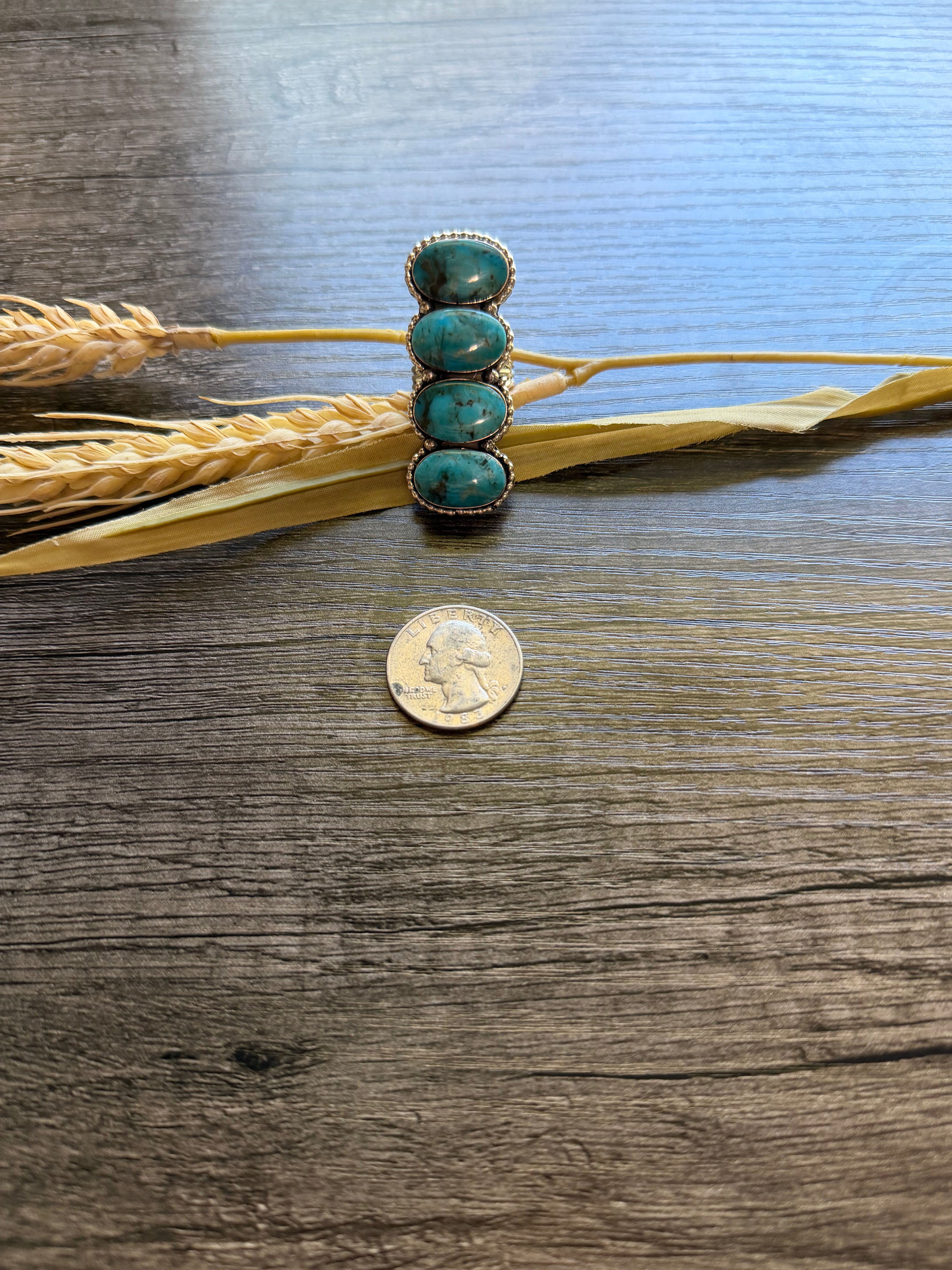 4 Stone Kingman Crawler Ring