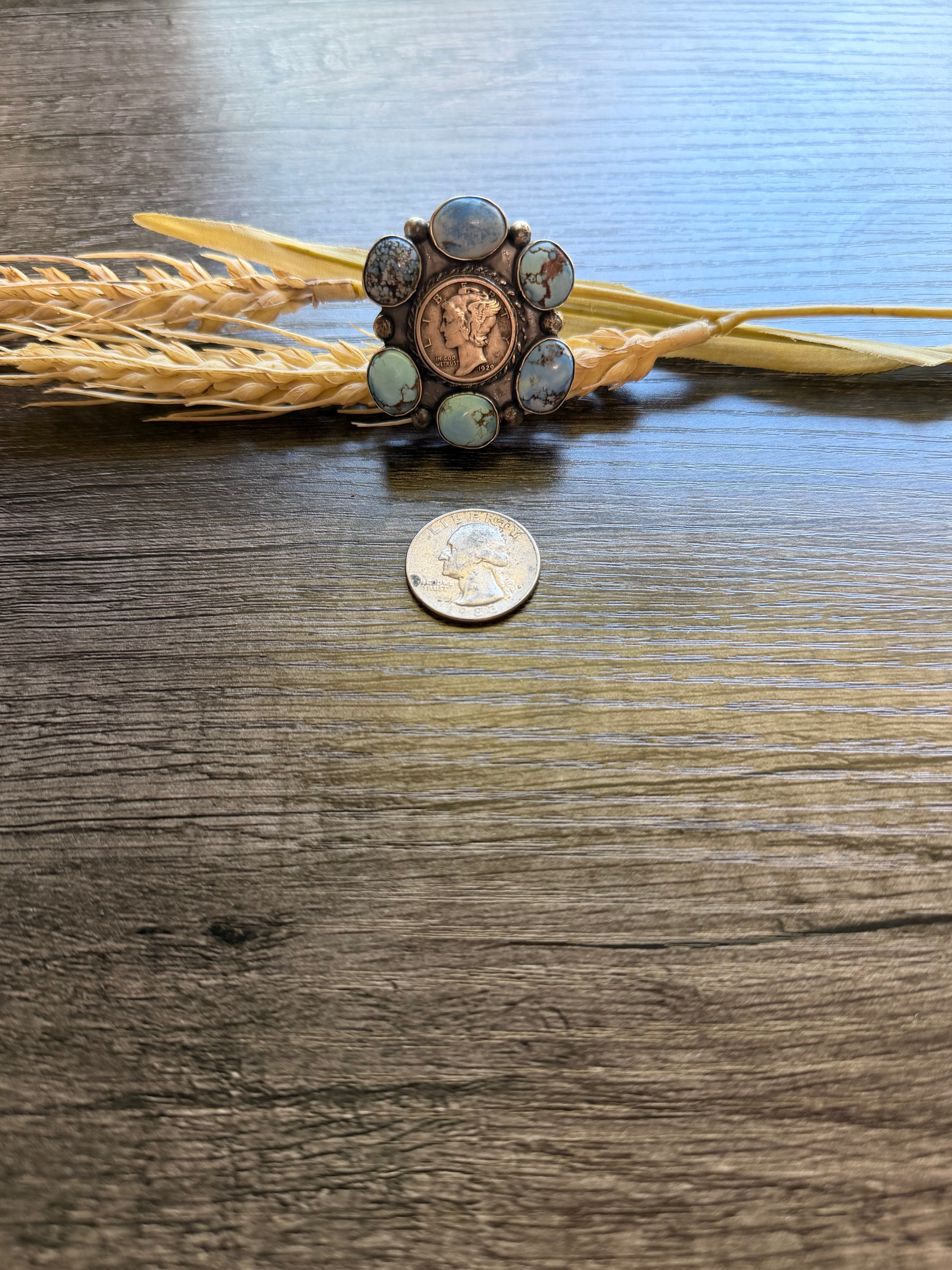 Golden Hills Liberty Coin Cluster Ring