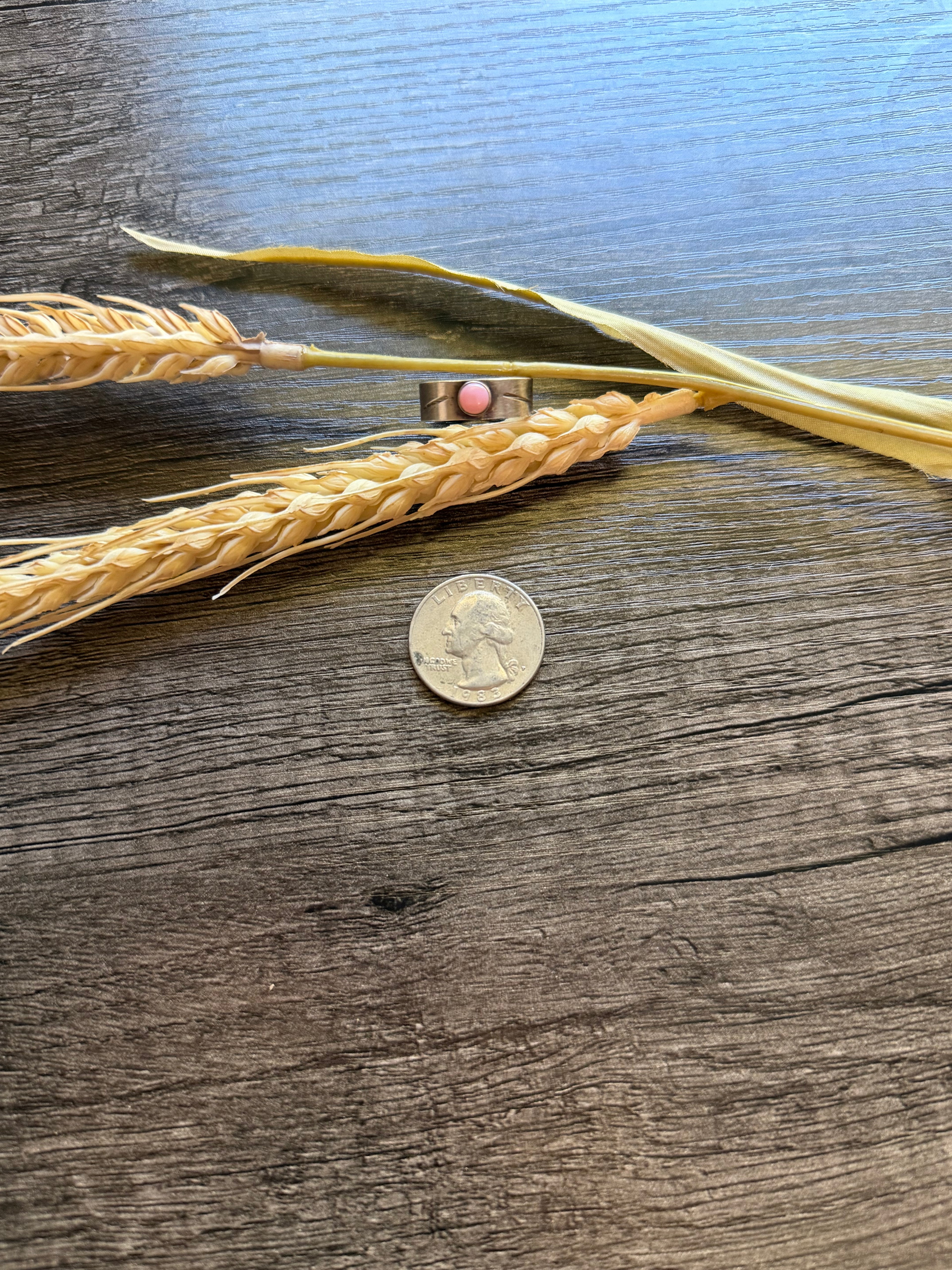 Simple Pink Conch Ring