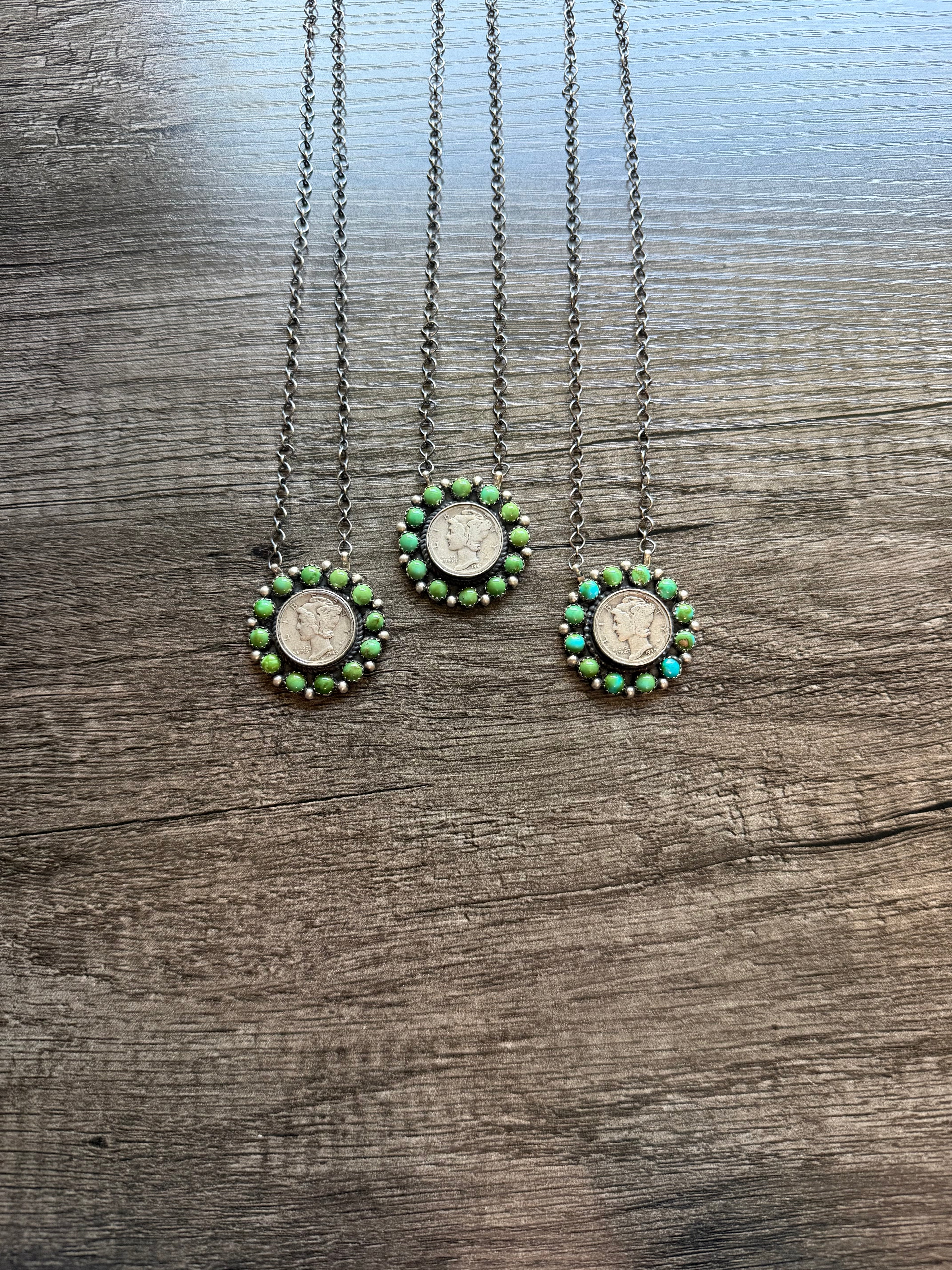 Sonoran Liberty Coin Cluster Necklace